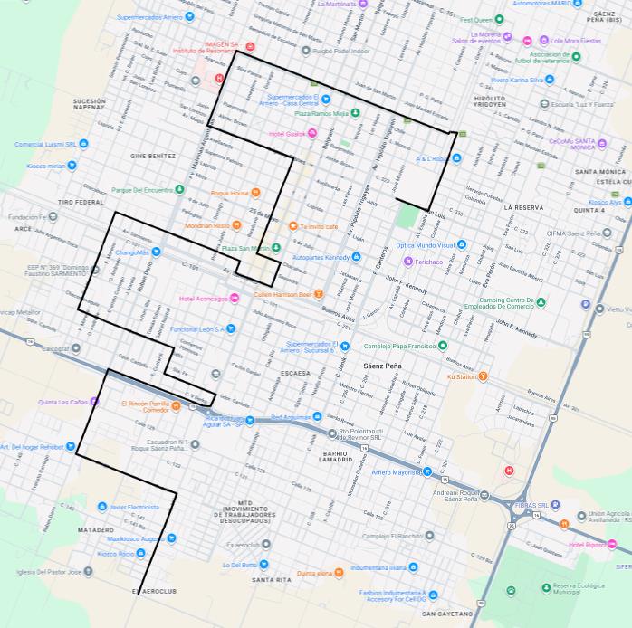 Mapa Ramal C - Ida
