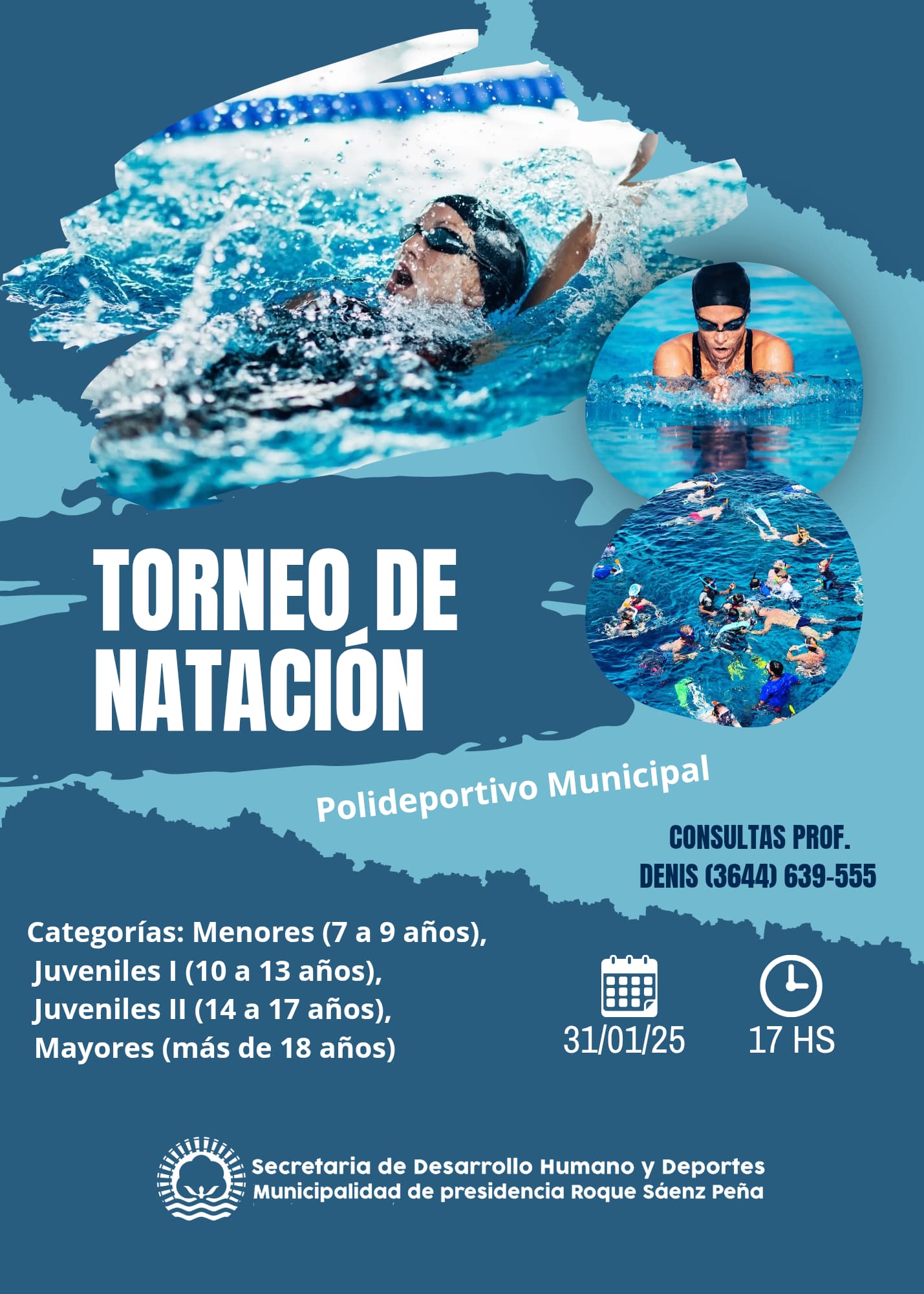 Se viene el Torneo de Natación en el Polideportivo Municipal
