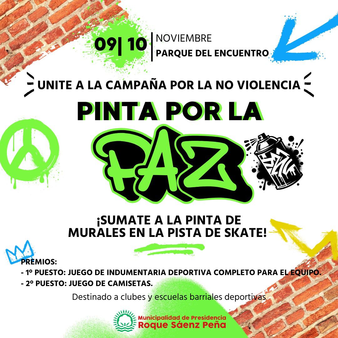 El municipio abrió las inscripciones para el concurso “Pintá por la Paz”