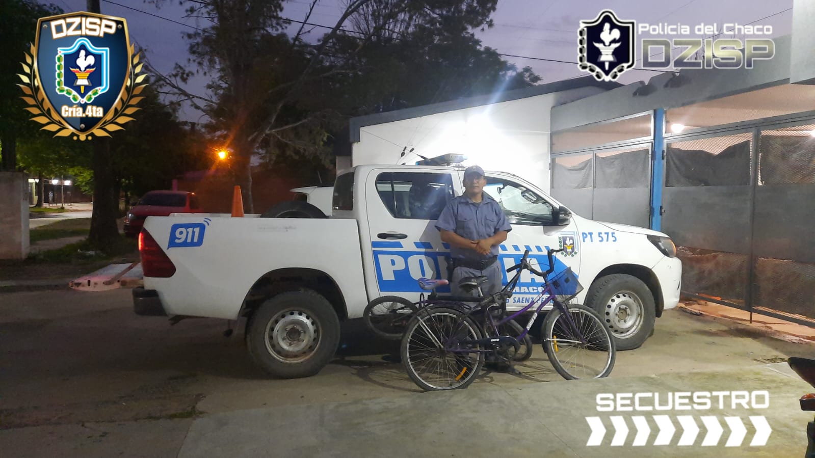 Cámaras de seguridad detectaron movimientos sospechosos y se recuperan bicicletas en Sáenz Peña