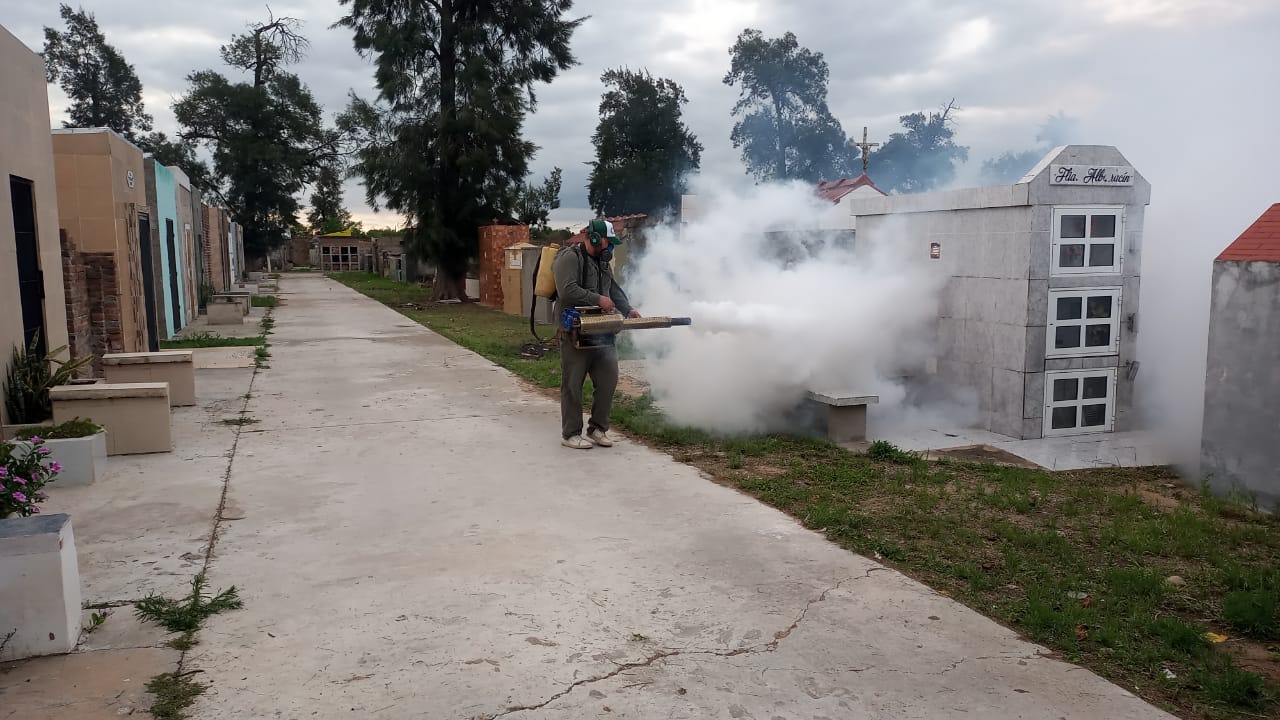 El municipio refuerza la prevención contra el dengue en el cementerio municipal antes del Día de la Madre